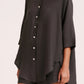 Nude Lucy Lounge Linen Longline Shirt in Coal - the tartan fox