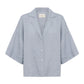 Nude Lucy Lounge Linen Shirt in Storm - the tartan fox