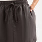 Nude Lucy Lounge Linen Skirt in Coal - the tartan fox