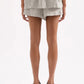 Nude Lucy Lounge Stripe Linen Short in Black Stripe - the tartan fox