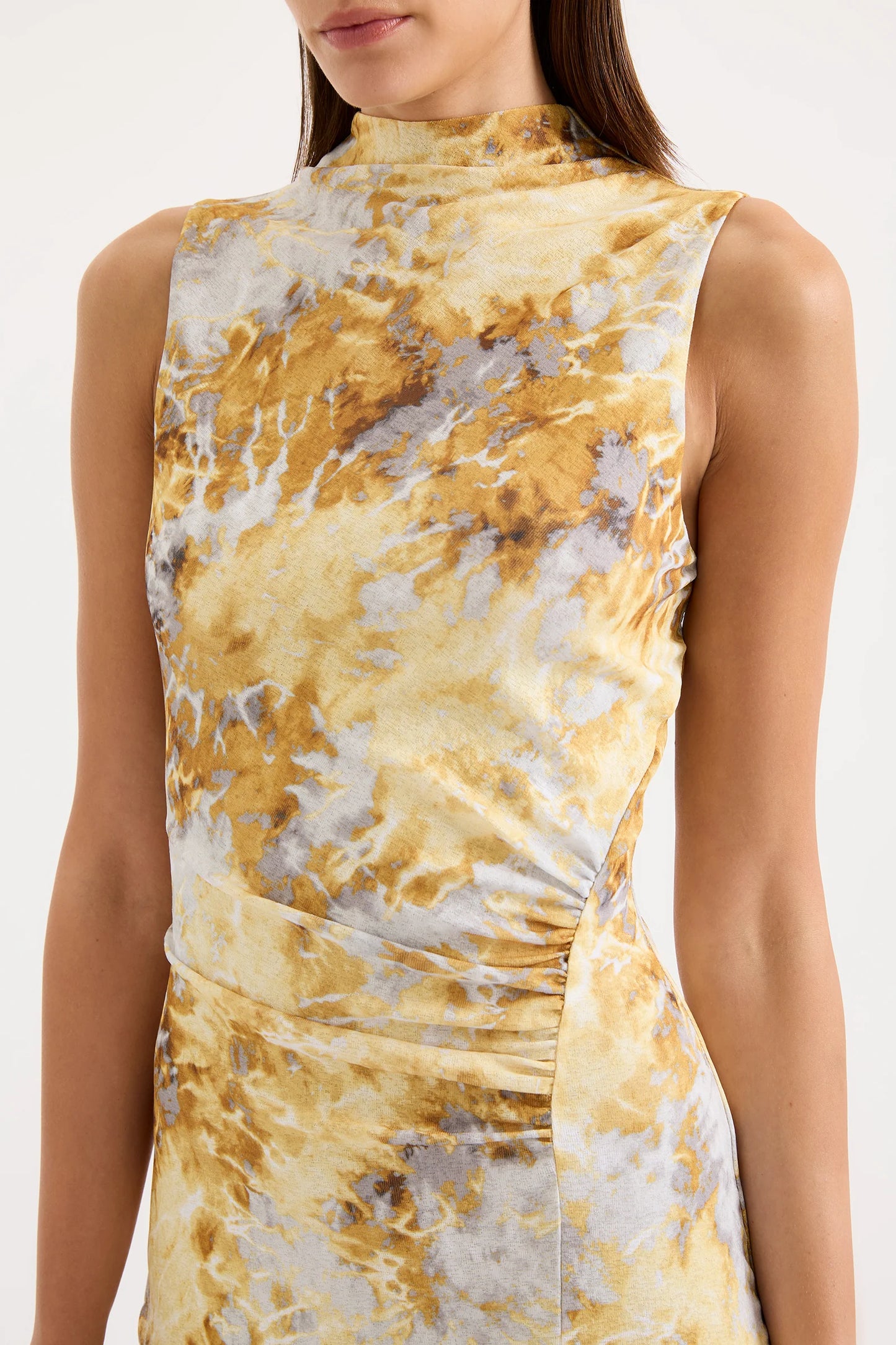 Nude Lucy Lumine Mesh Maxi Dress in Lumine - the tartan fox