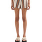 Nude Lucy Oda Knit Shorts in Manuka Stripe - the tartan fox