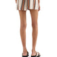 Nude Lucy Oda Knit Shorts in Manuka Stripe - the tartan fox