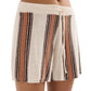 Nude Lucy Oda Knit Shorts in Manuka Stripe - the tartan fox