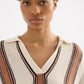 Nude Lucy Oda Knit Top in Manuka Stripe - the tartan fox