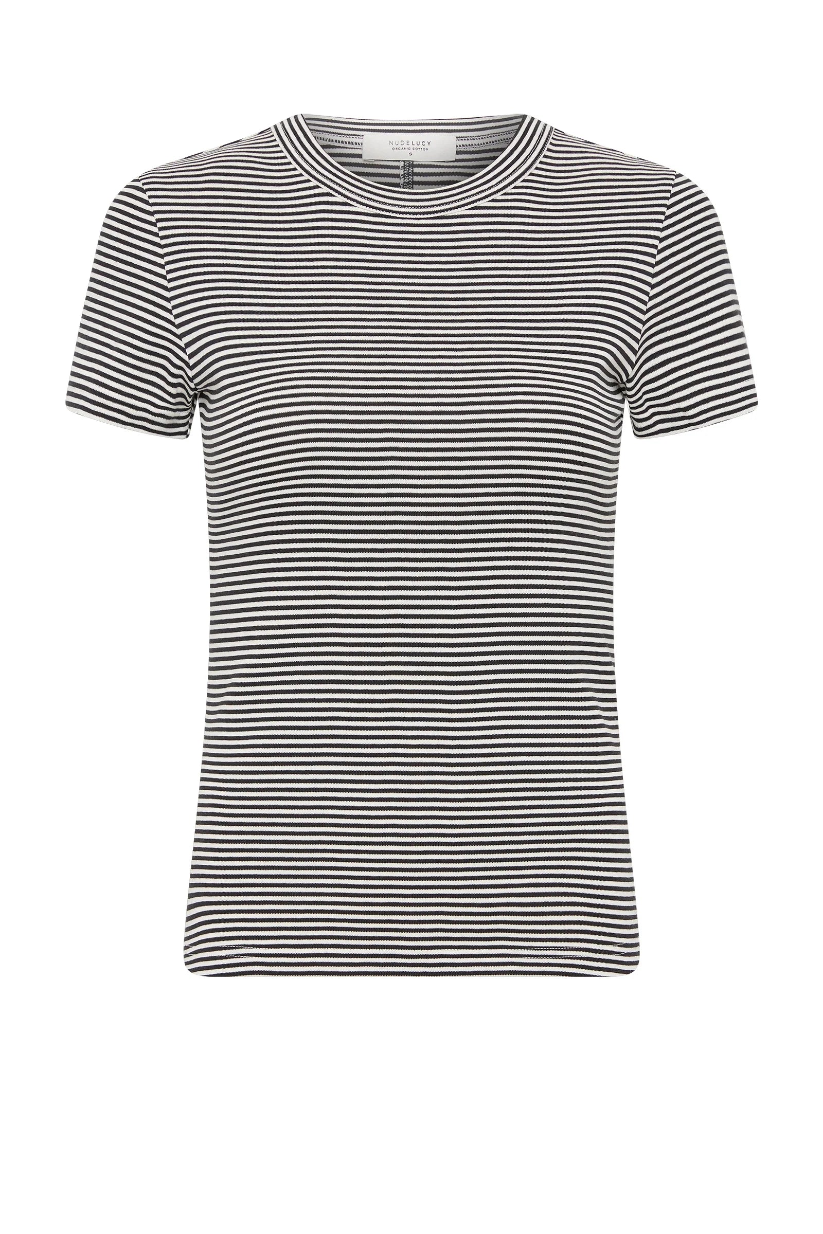 Nude Lucy Organic Baby Tee in Black Stripe - the tartan fox