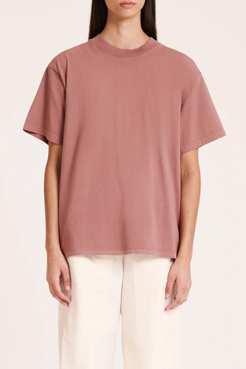 Nude Lucy Organic Boyfriend Tee in Russet - the tartan fox