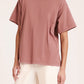 Nude Lucy Organic Boyfriend Tee in Russet - the tartan fox