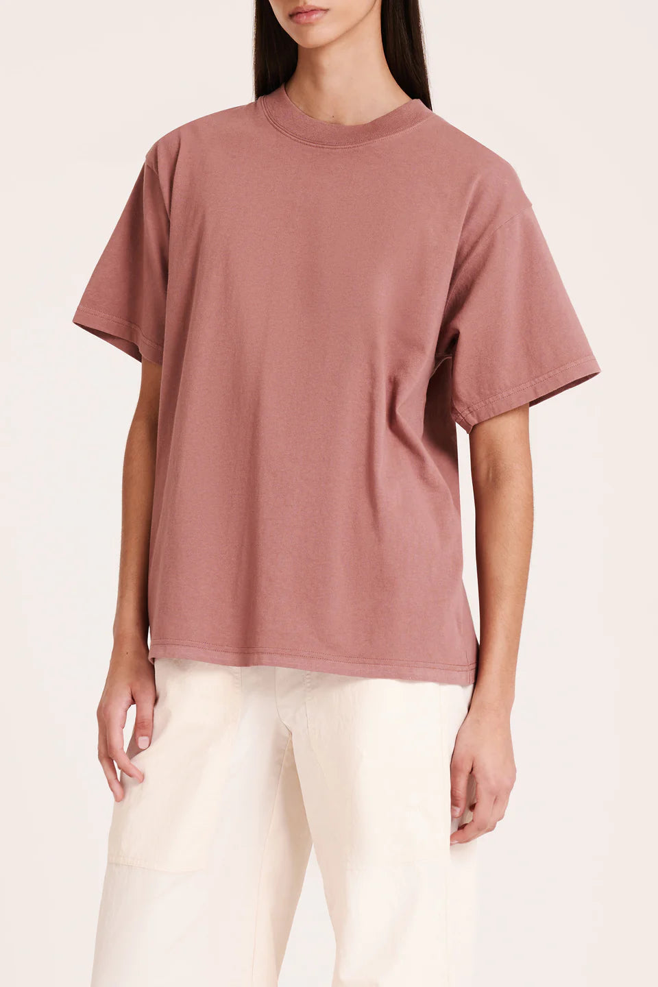 Nude Lucy Organic Boyfriend Tee in Russet - the tartan fox