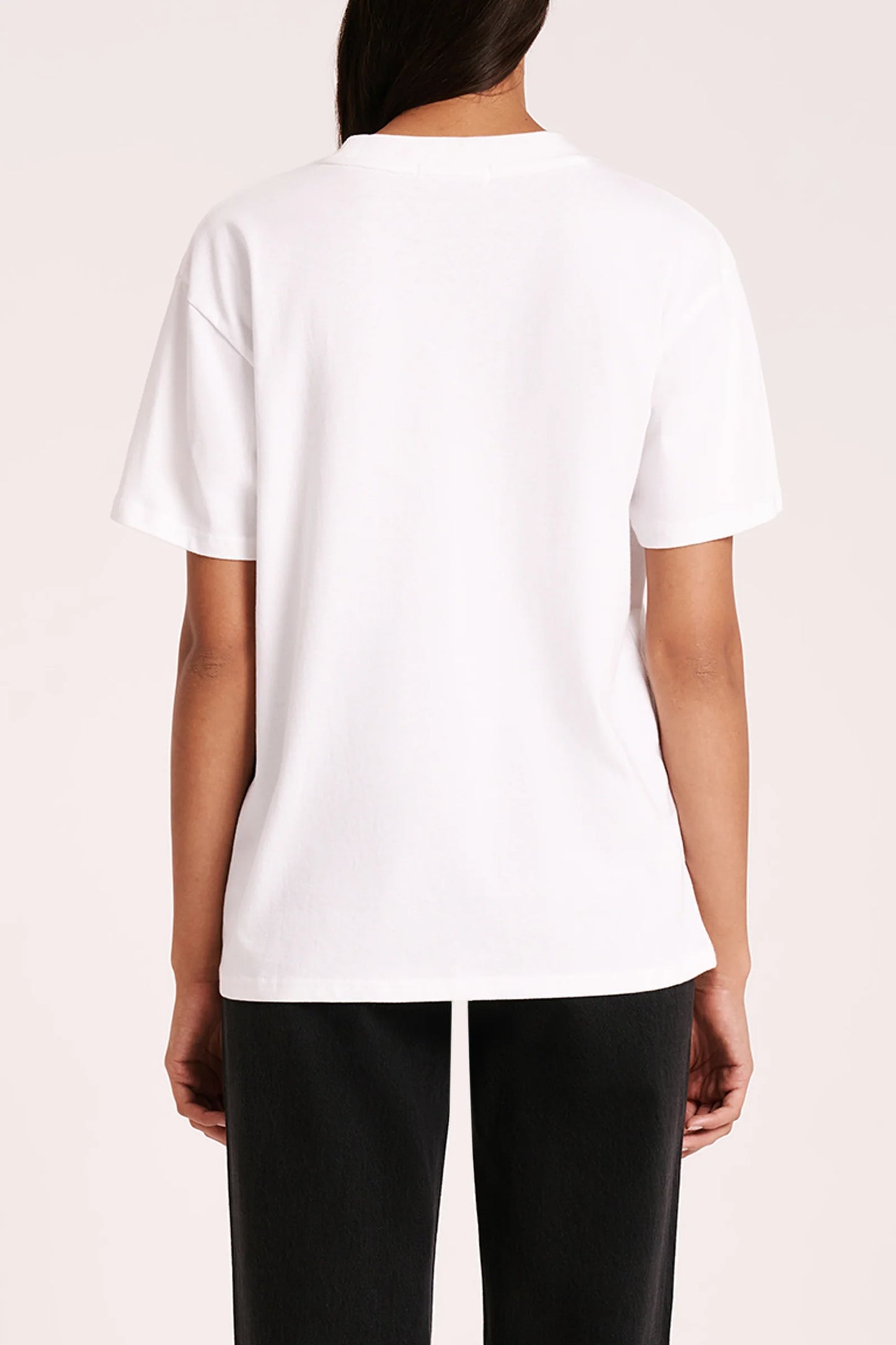 Nude Lucy Organic Boyfriend Tee in White - the tartan fox