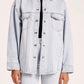 Nude Lucy Organic Denim Jacket in Clear Blue - the tartan fox