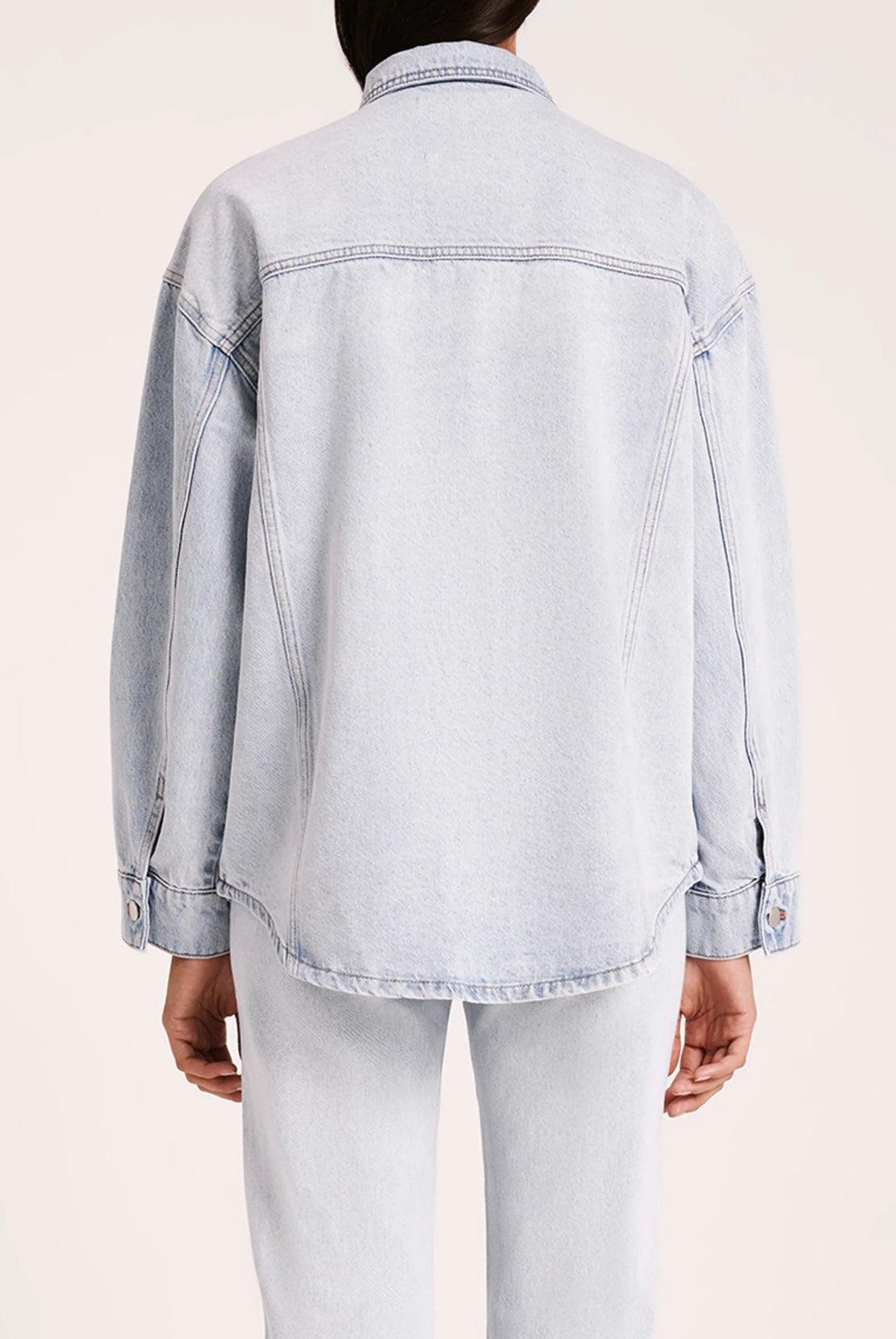 Nude Lucy Organic Denim Jacket in Clear Blue - the tartan fox