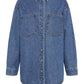 Nude Lucy Organic Denim Overshirt in Vintage Blue - the tartan fox