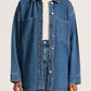 Nude Lucy Organic Denim Overshirt in Vintage Blue - the tartan fox