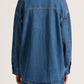 Nude Lucy Organic Denim Overshirt in Vintage Blue - the tartan fox