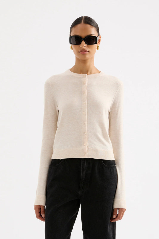 Nude Lucy Rae Knit Cardigan in Cream Marle - the tartan fox