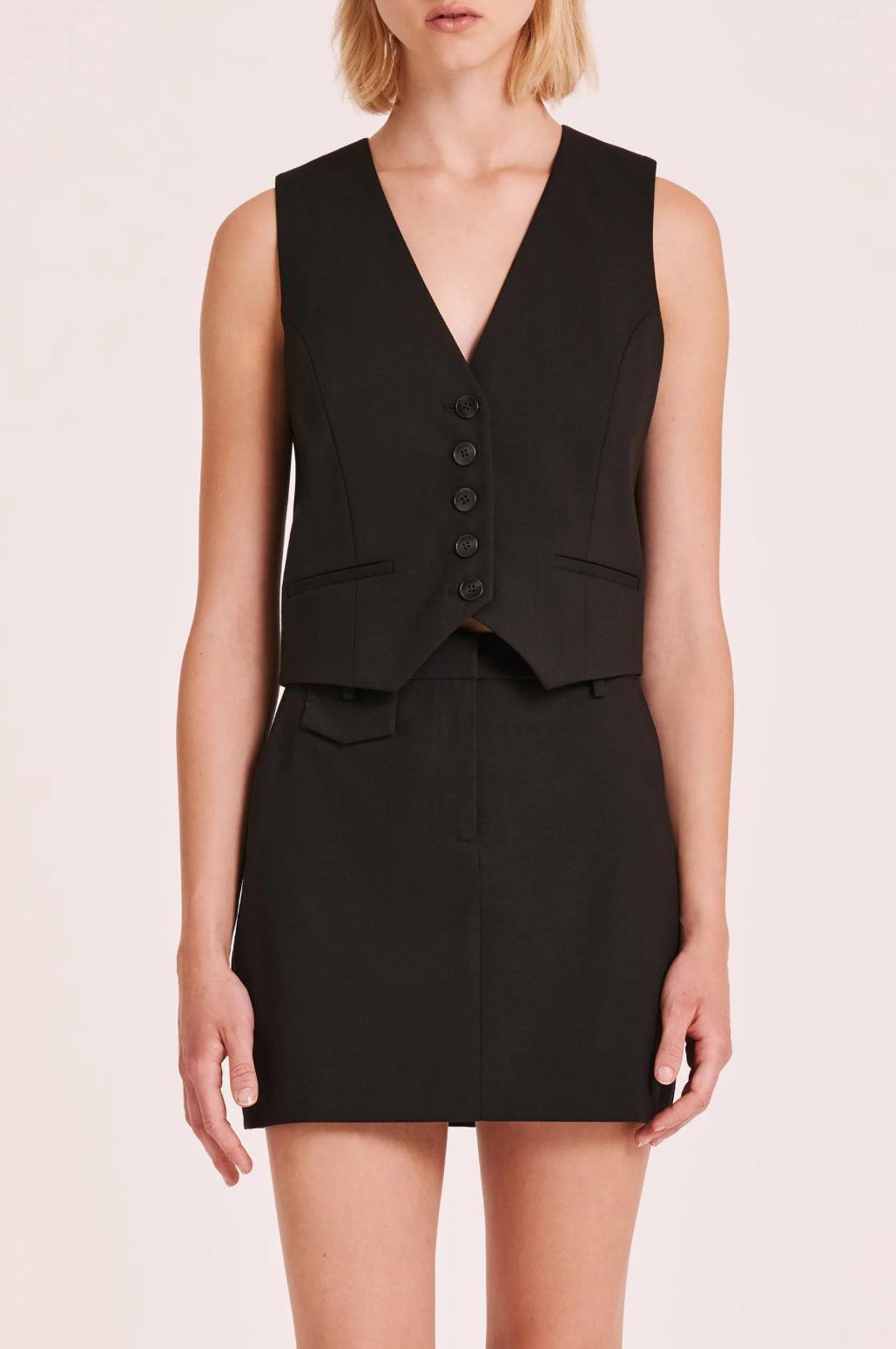 Nude Lucy Rana Vest in Black - the tartan fox