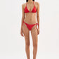 Nude Lucy Rib String Bikini Brief in Vermillion
