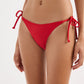 Nude Lucy Rib String Bikini Brief in Vermillion