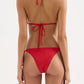 Nude Lucy Rib String Bikini Brief in Vermillion