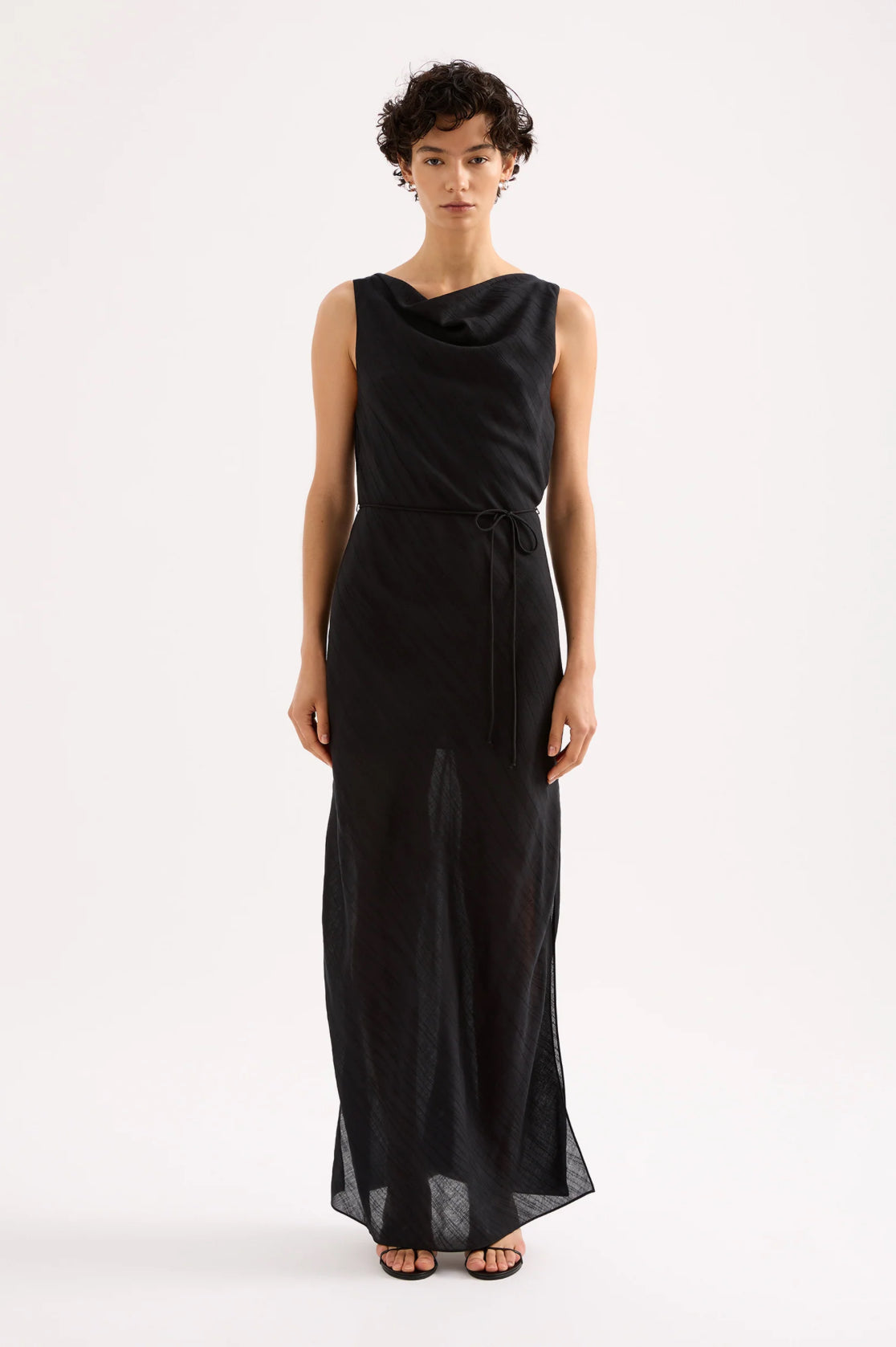 Nude Lucy Serine Maxi Dress in Black - the tartan fox