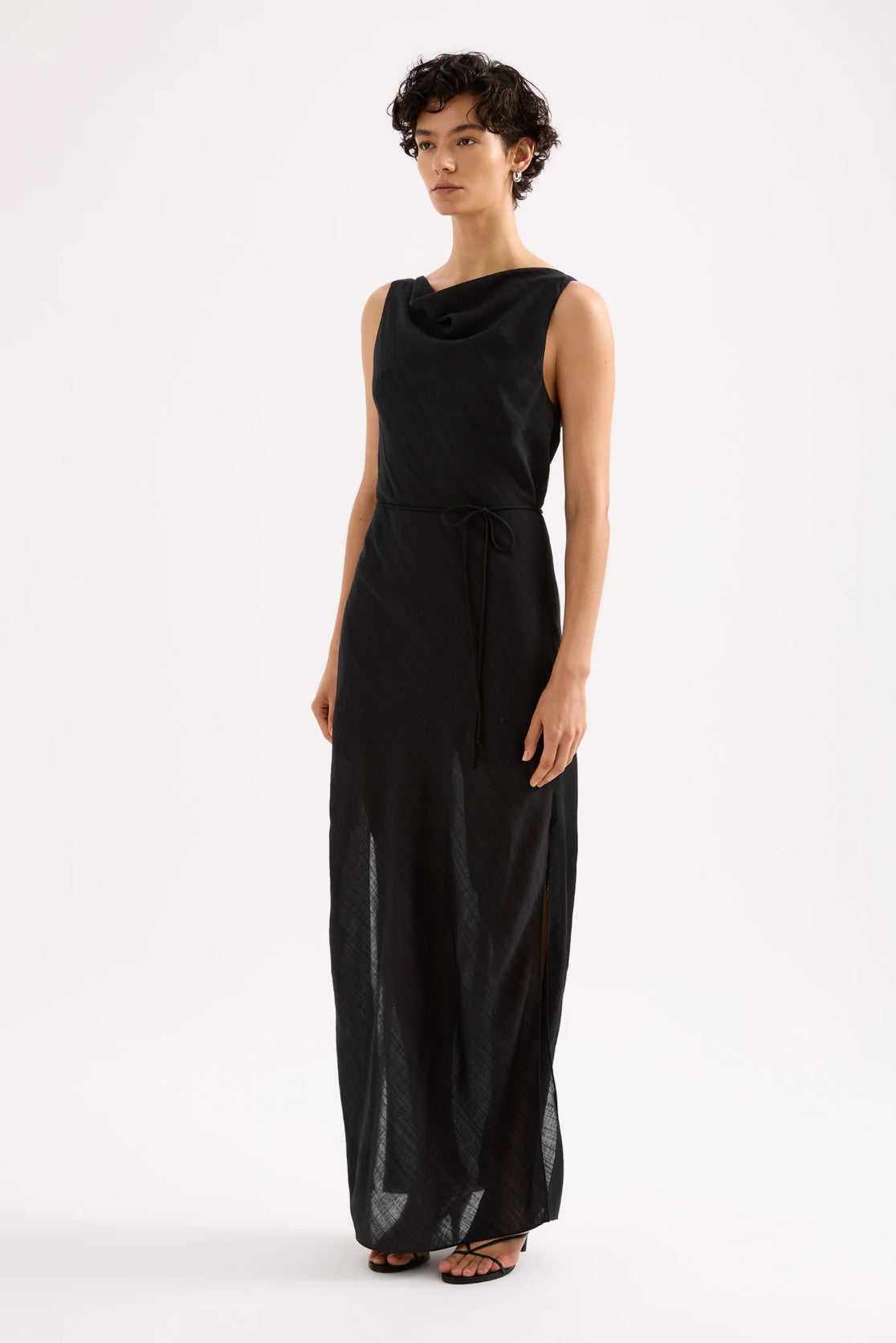 Nude Lucy Serine Maxi Dress in Black - the tartan fox