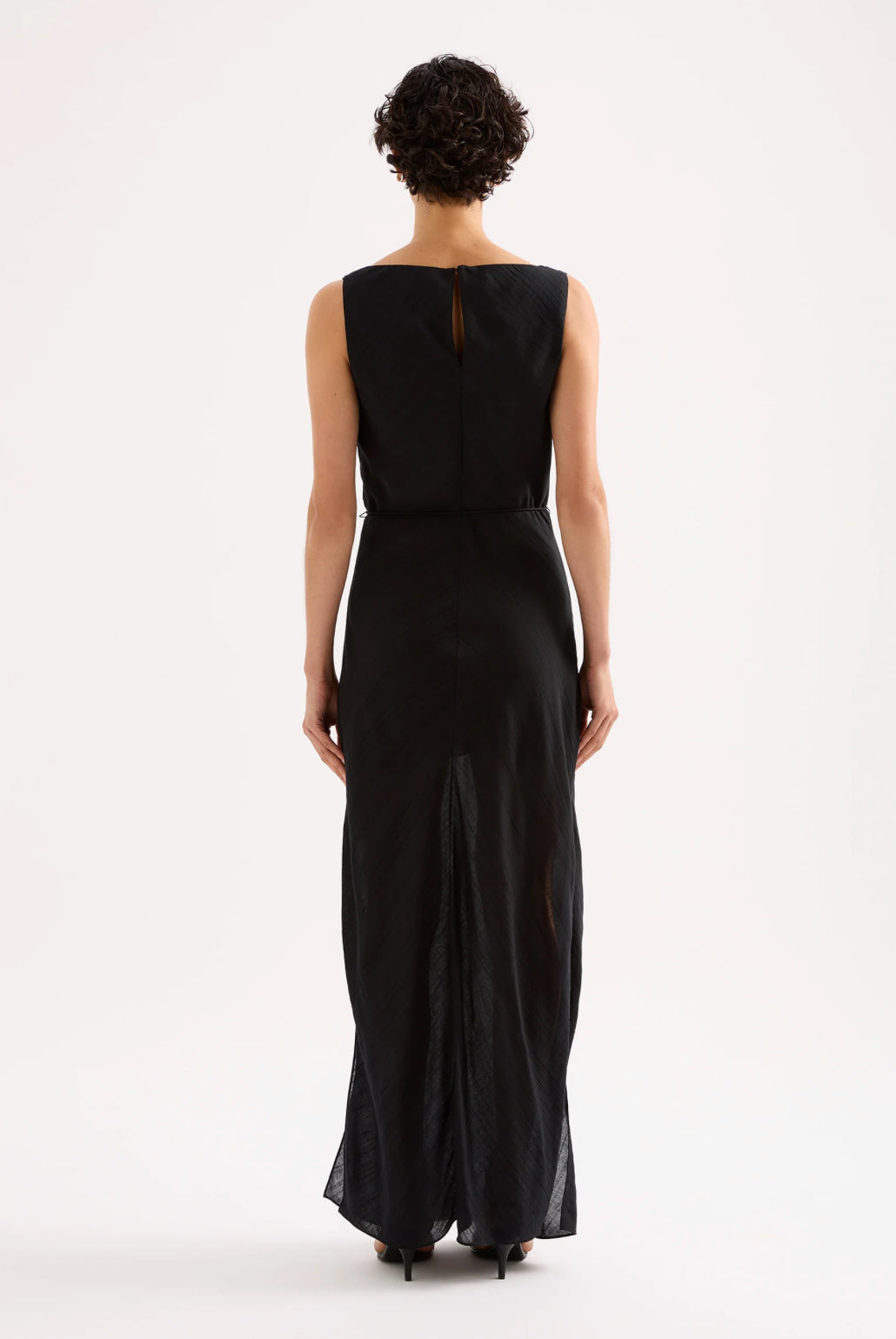 Nude Lucy Serine Maxi Dress in Black - the tartan fox