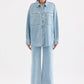 Nude Lucy Sheeba Denim Overshirt in Sky Blue - the tartan fox