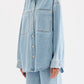 Nude Lucy Sheeba Denim Overshirt in Sky Blue - the tartan fox
