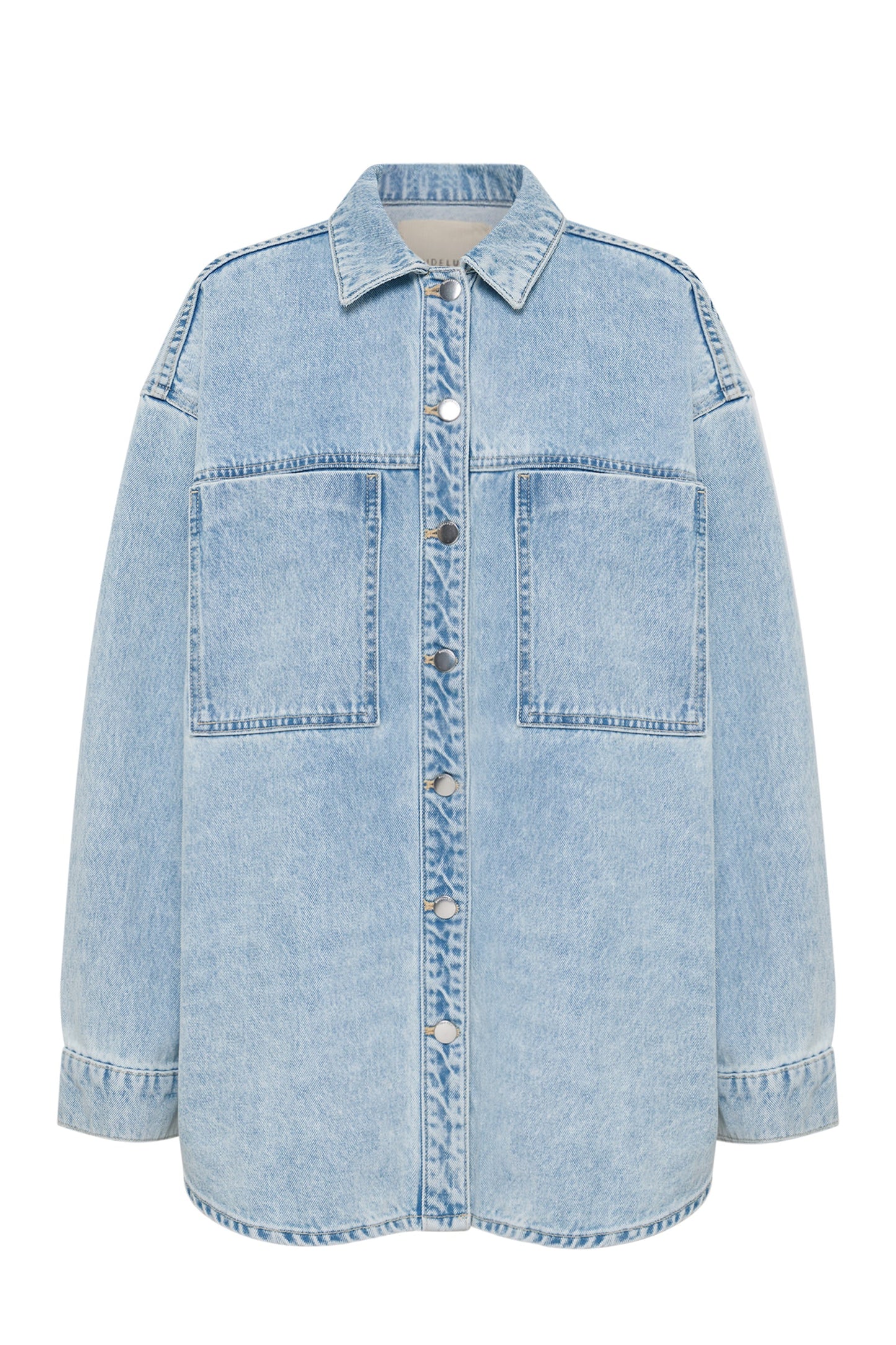 Nude Lucy Sheeba Denim Overshirt in Sky Blue - the tartan fox