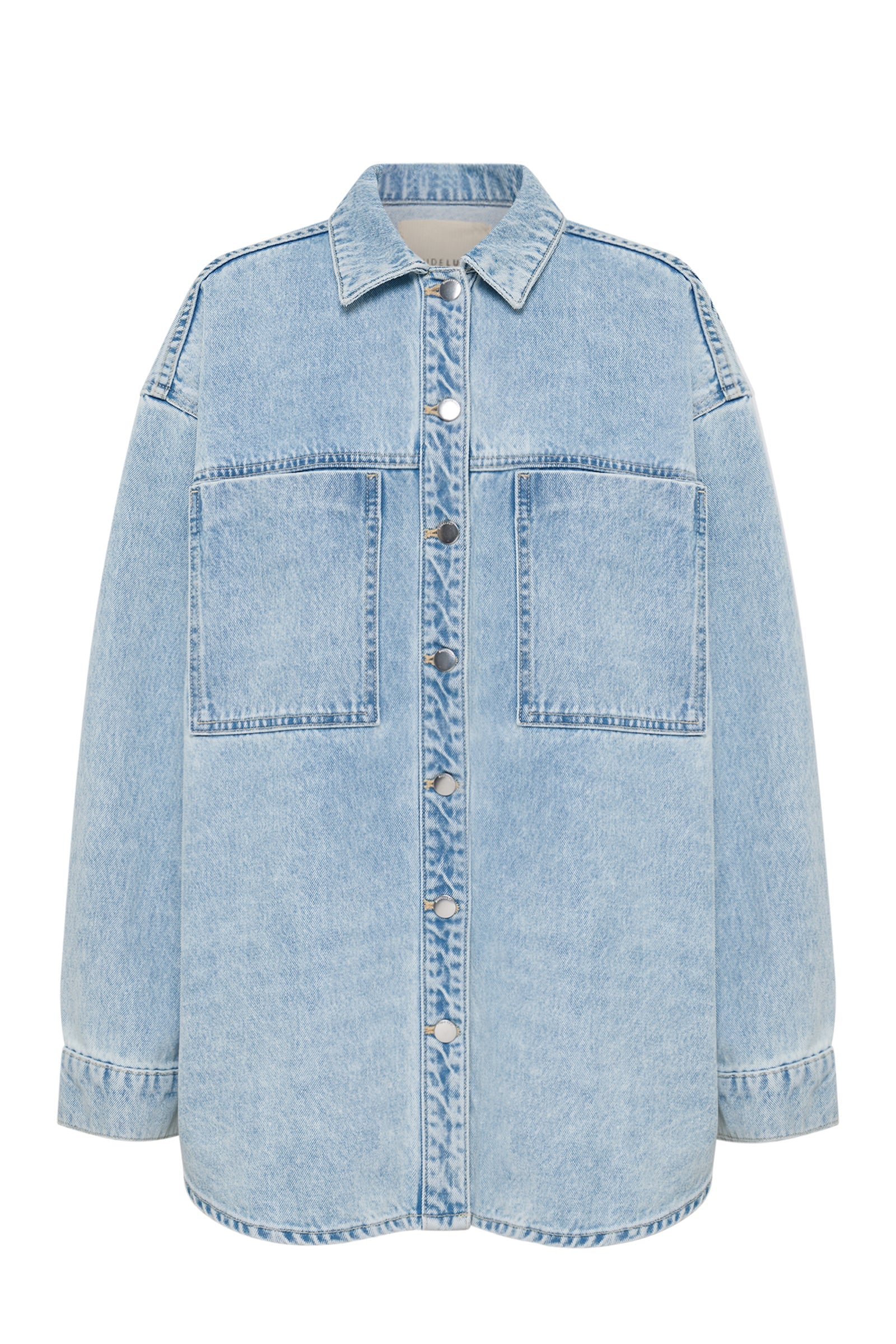 Nude Lucy Sheeba Denim Overshirt in Sky Blue - the tartan fox