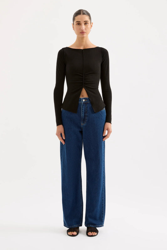 Nude Lucy Sonora Top in Black - the tartan fox