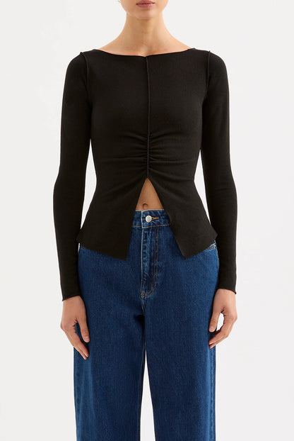 Nude Lucy Sonora Top in Black - the tartan fox