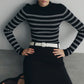 Nude Lucy Tabi Sheer Knit in Black Stripe - the tartan fox