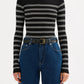 Nude Lucy Tabi Sheer Knit in Black Stripe - the tartan fox