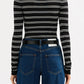 Nude Lucy Tabi Sheer Knit in Black Stripe - the tartan fox