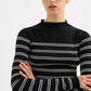 Nude Lucy Tabi Sheer Knit in Black Stripe - the tartan fox