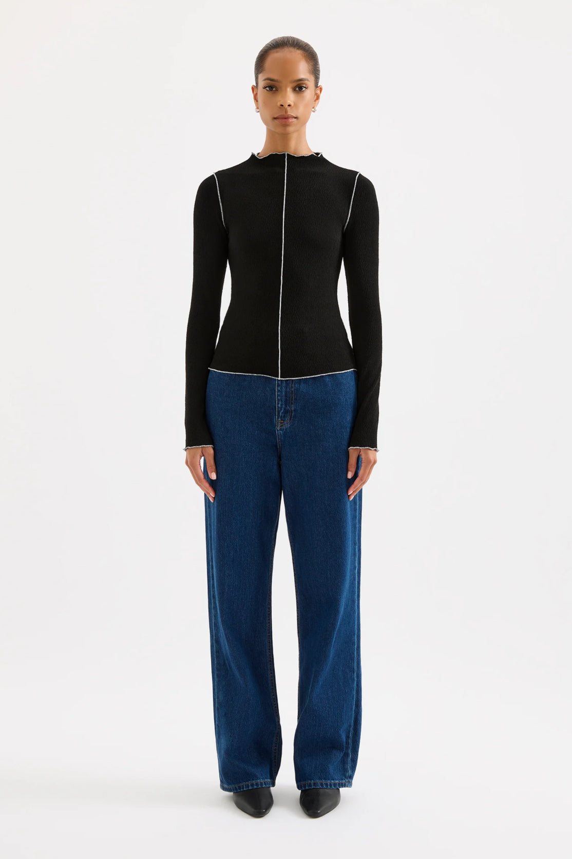 Nude Lucy Xander LS Top in Black - the tartan fox