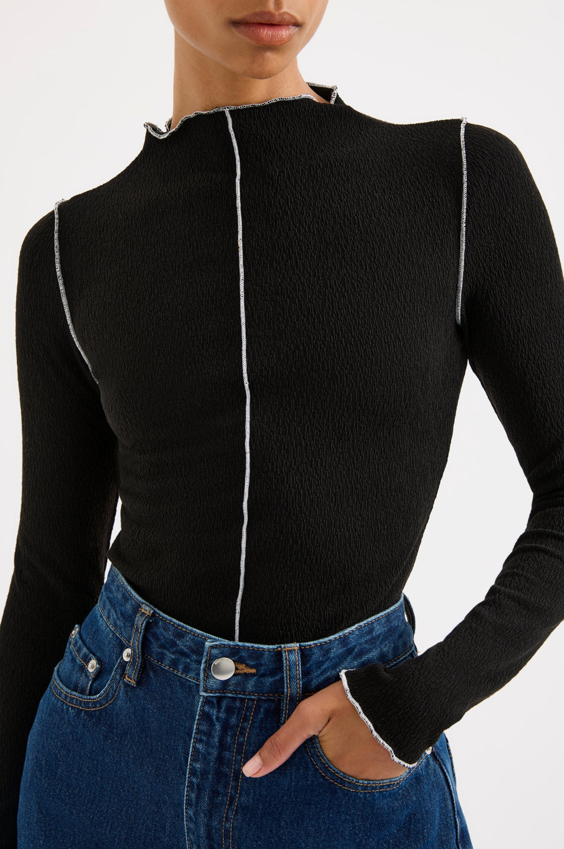 Nude Lucy Xander LS Top in Black - the tartan fox