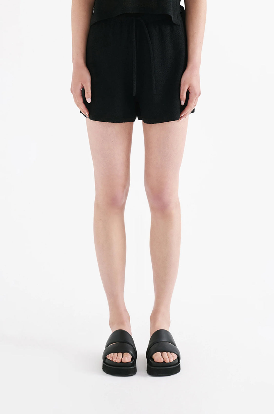 Nude Lucy Zosia Knit Short in Black - the tartan fox