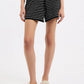 Nude Lucy Zosia Stripe Knit Shorts in Black Stripe - the tartan fox