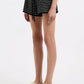 Nude Lucy Zosia Stripe Knit Shorts in Black Stripe - the tartan fox