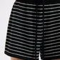 Nude Lucy Zosia Stripe Knit Shorts in Black Stripe - the tartan fox