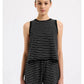 Nude Lucy Zosia Stripe Knit Tank in Black Stripe - the tartan fox