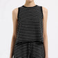 Nude Lucy Zosia Stripe Knit Tank in Black Stripe - the tartan fox