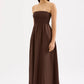 Nude Lucy Zuri Tencel Maxi Dress in Chocolate - the tartan fox