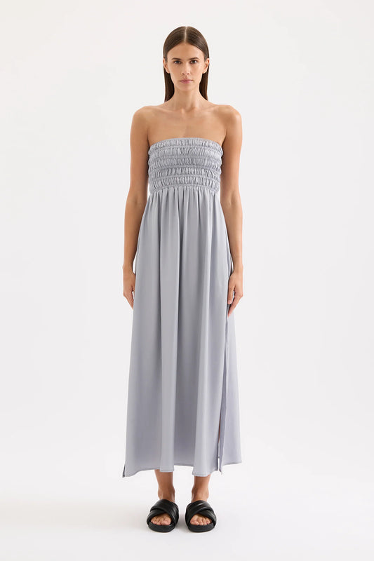 Nude Lucy Zuri Tencel Maxi Dress in Storm - the tartan fox