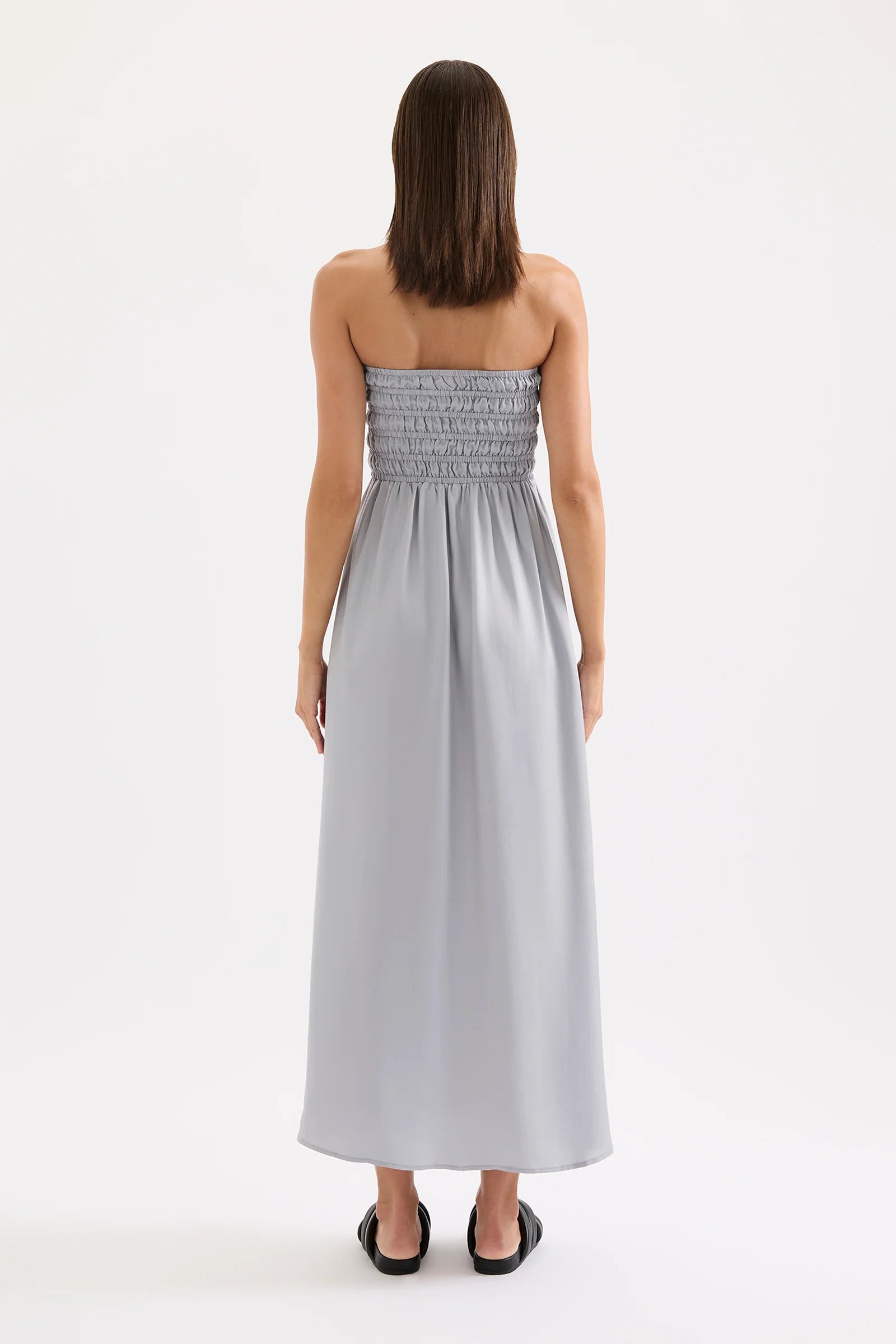 Nude Lucy Zuri Tencel Maxi Dress in Storm - the tartan fox