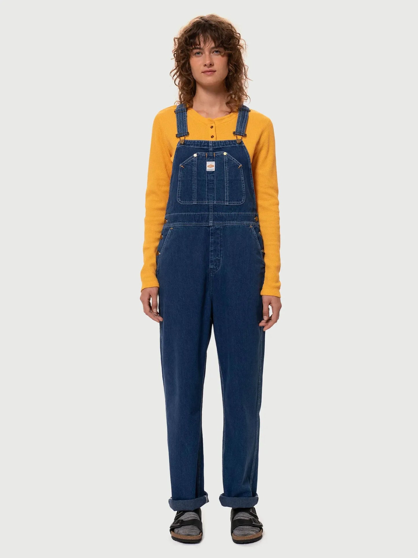 Nudie Jeans Astrid Denim Dungaree in B20/Blue - the tartan fox