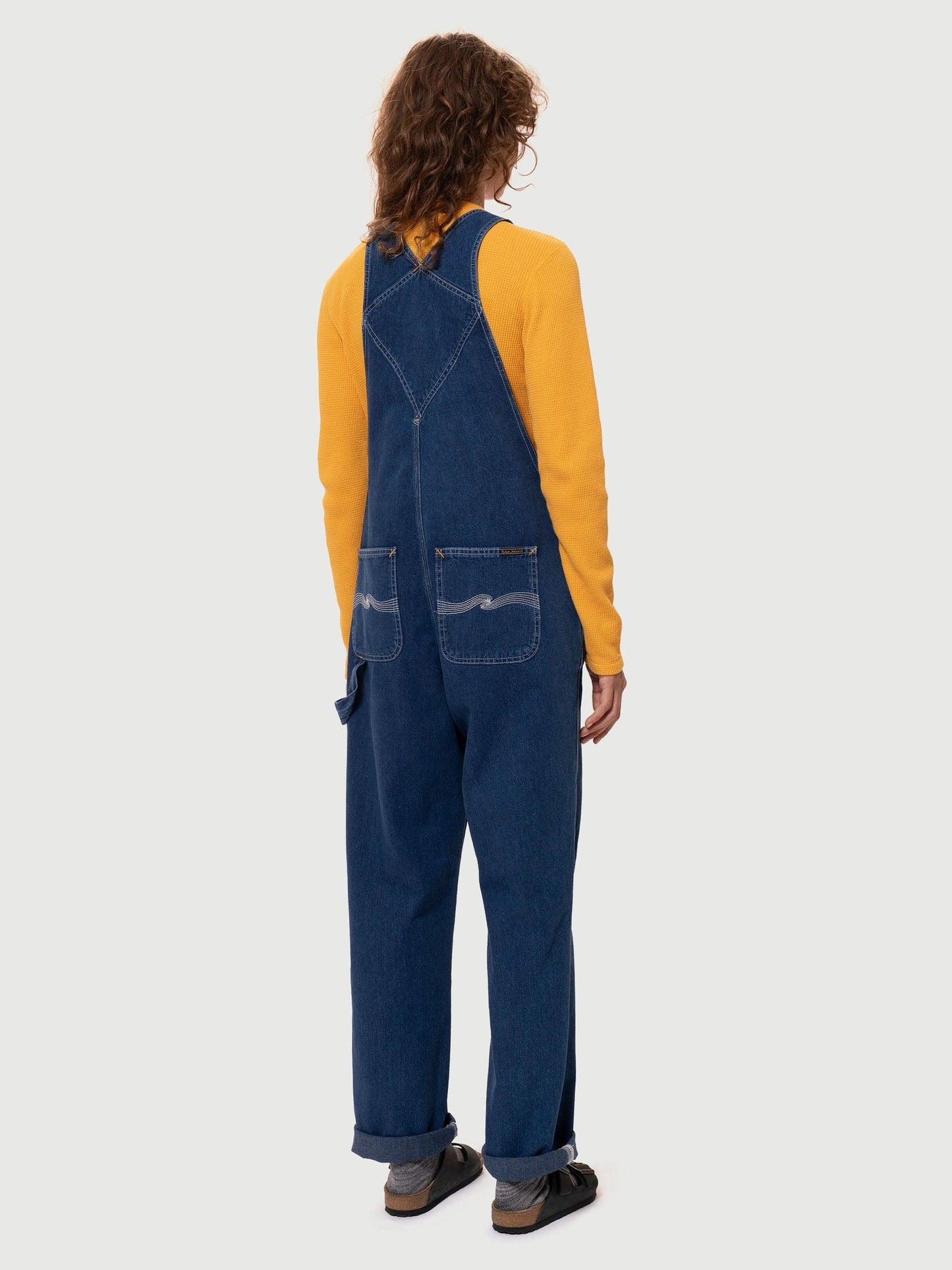 Nudie Jeans Astrid Denim Dungaree in B20/Blue - the tartan fox